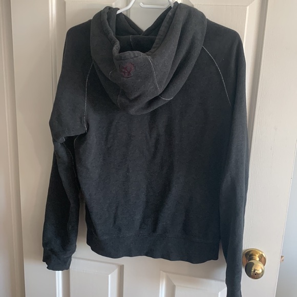 Dark grey TNA pull over Hoodie - Picture 2 of 3